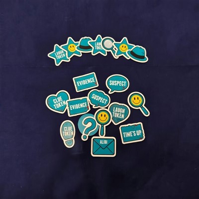 Pasenę žaidimų lipdukai, antspaudai ir žemėlapių žymekliai