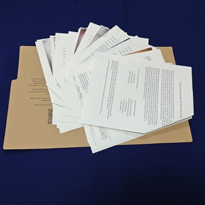 Rašomas detektyvinis užrašų popierius, užpildai ir informaciniai lapai